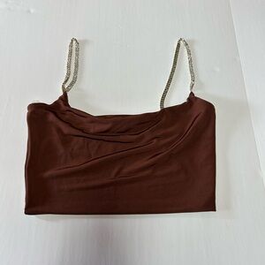 WINDSOR brown bralette/crop top size M